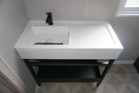 Meuble vasque du mobil home neuf 2022 2 chambres O'Hara 844