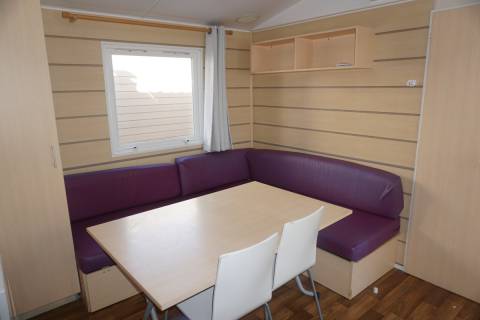 Banquette convertible du mobil home occasion 3 chambres IRM Super Titania 2008