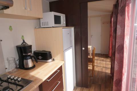 Cuisine du mobil home occasion 2 chambres IRM Riviera 2007