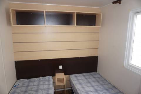 Chambre parentale du mobil home occasion 2 chambres IRM Riviera 2007