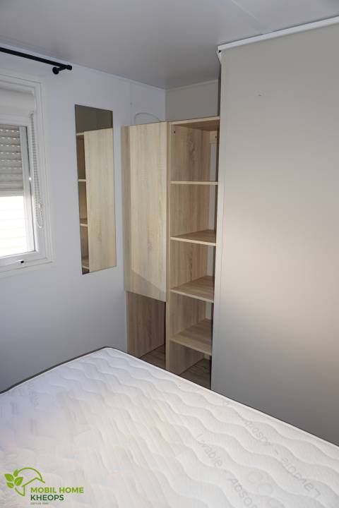 Chambre parentale du mobil home LOUISIANE Grand Large 2018 - 2 chambres