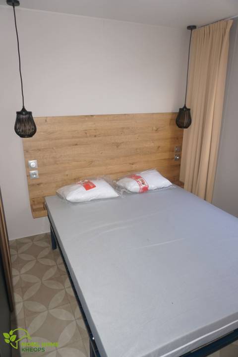 Chambre parentale du mobil home neuf O'HARA 844 2022 2 chambres